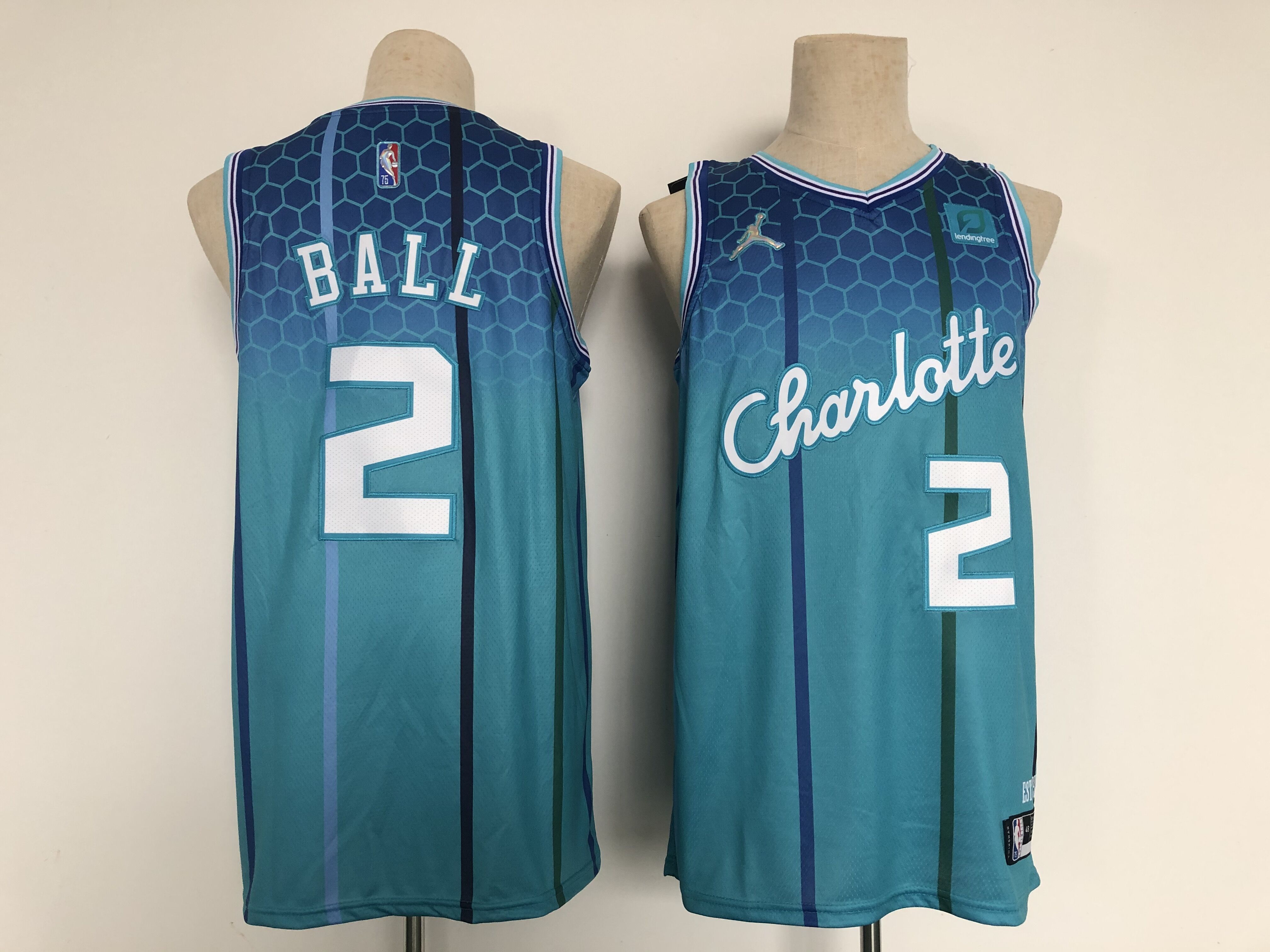 Men Charlotte Hornets 2 Ball Green 2022 City Edition NBA Jersey